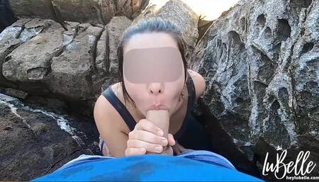 Hey_lubelle - Hot blowjob on a remote beach shore