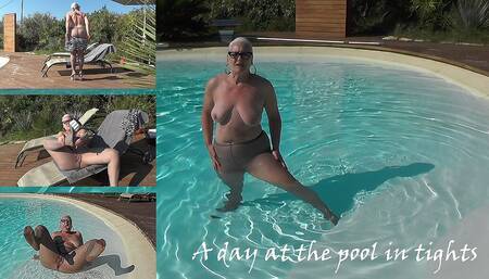 A day at the pool in tights