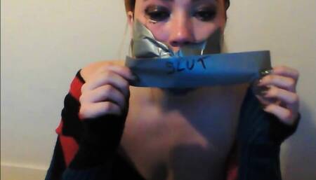 Sock-Stifled Gag Slut!