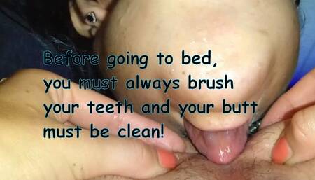 Darling, help daddy clean his butt