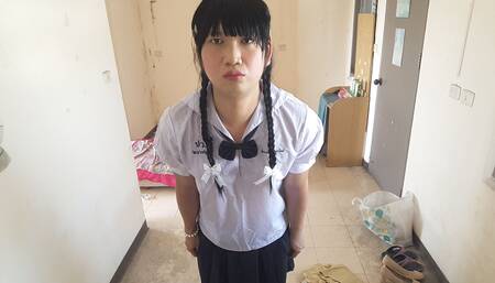 Thai student ladyboy show