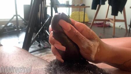 Faye Noir sensually strokes out loads & ruins you while she sucks on your nipples!!! (phone angle only)