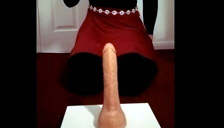 Ashley Jay TS dildo deepthroat