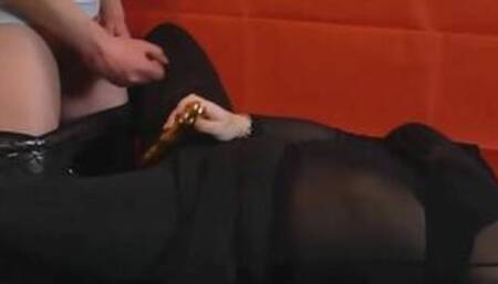 he cums on my leggings