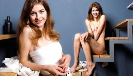 Skinny Love looking through her paperwork