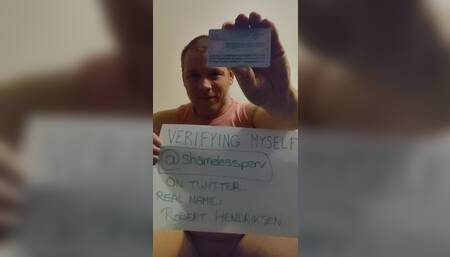 Twitter Verification Vid: @shamelessperv