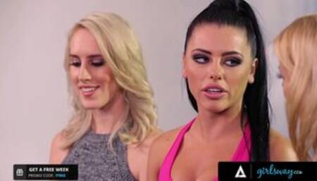 GIRLSWAY - Sexy Adriana Chechik Is Soaked In Squirt During Intense Fingering 3-Way With Alexis Fawx