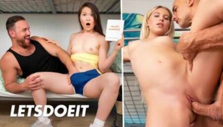 Luna TrueLove & Lilly Bella Found The Perfect Cocks For Their Pussies - HORNY HOSTEL