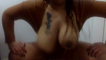 Horny Ebony Milf Chronicles- POV Fuck me on the bathroom floor