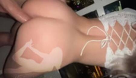 #29 Getting my married pussy fucked & filled with cum by a huge cock while overlooking Vegas Strip