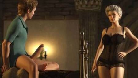 Horny 3D Mom Dominates Teen Boy Cartoon Sex