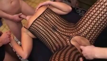 Bukkake Orgy featuring bird's cumshots clip