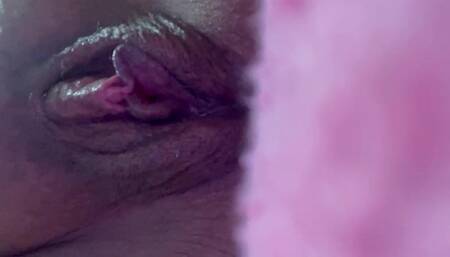 Ebony BBW masturbates and orgasms to relieve stress