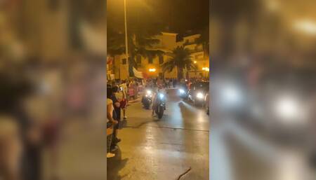 italian slut flash big tits in public