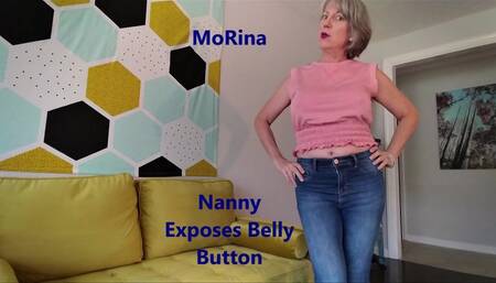Nanny Exposes Belly Button