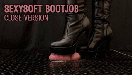 SexySoft Bootjob in Leather Knee Boots with TamyStarly (Close Version) - CBT, Bootjob, Ballbusting, Femdom, Shoejob, Crush, Ball Stomping, Foot Fetish Domination, Footjob, Cock  Board