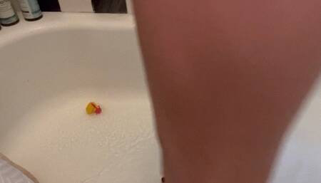 getting my feet all clean