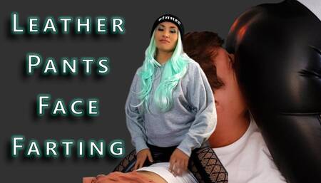 Leather Pants Face Farting