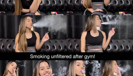 After gym cravings! Smoking unfiltered after gym!