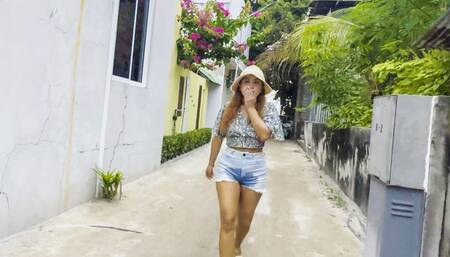 Wetting her self while walking