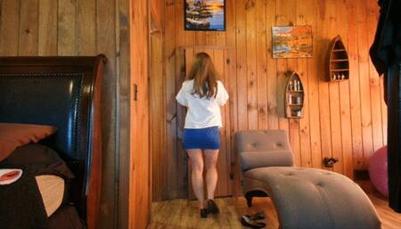 schoolgirl talked into photo striptease