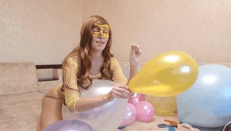 Fun popping balls with a pin