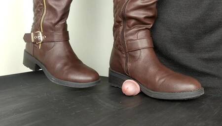 Brown boots cock tramping shoejob