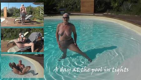 A day at the pool in tights