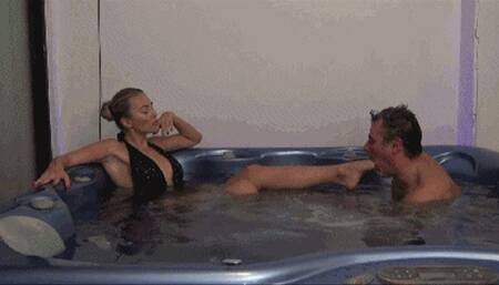 GABRIELLA - This is how I enjoy bathing 2 - Foot worship and foot gagging in the Jacuzzi