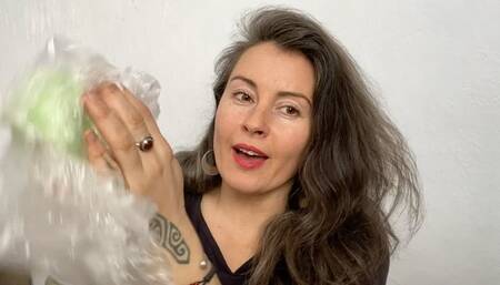 having fun popping packages