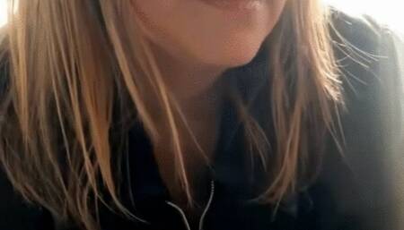 black leather, white cigarette