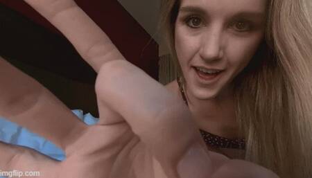 On Adlee Ray's bed and under her bum VR4K