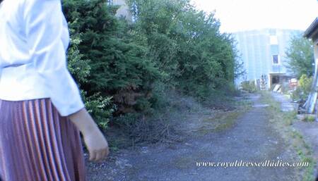 Bitch walks around with bells in her cunt