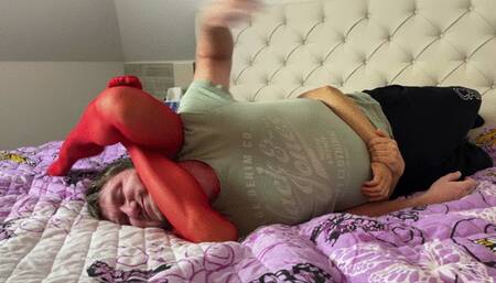 Three And Half Minutes Of Hell | Brutal Headscissors In Red Lingerie | Reverse Triangle