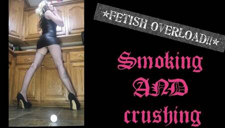 Giantess Smokes & Crushes you under boot