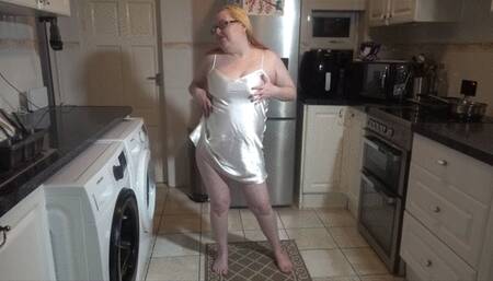 Sexy Silk Nighty striptease