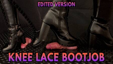 Cock Squeeze & Bootjob in Sexy Black Lace Knee Boots with TamyStarly (Edited Version) - CBT, Bootjob, Ballbusting, Femdom, Shoejob, Crush, Ball Stomping, Foot Fetish Domination, Footjob, Cock  Board
