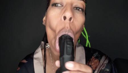 Throat punching with a dildo