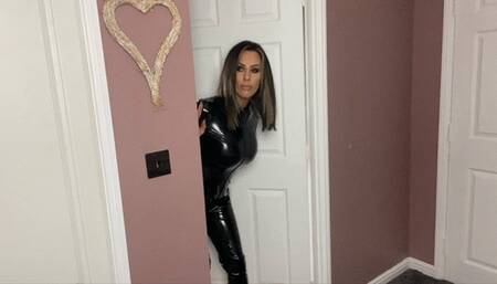 Ms Monaco breaks in your house, She wraps and gags you good then turns the tape on herself