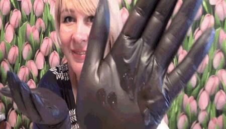 Black latex playing my hands for you