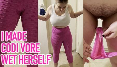 Codi Vore Wets Herself, Stripped in Puddle POV