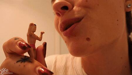 Golden Shower for Mouthy Shrunken Slave