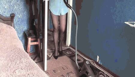 Vacuum cleaner and a lot of tights
