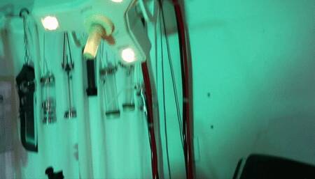 Latex Kigurumi Inspects and Probes Rubber Pussy and Receives Vibrator Treatment in Clinic