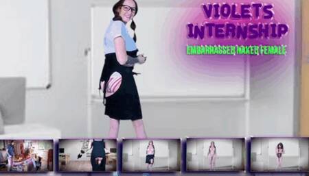 Violets Internship- ENF- Embarrased Shy Introvert has accidental Embarrassed  Naked Female Experience -Public Nudity and Humiliation