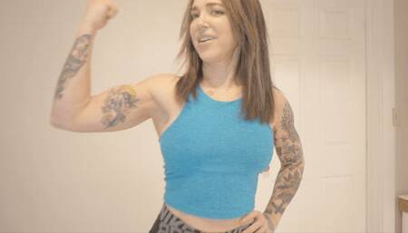 Flexing makes you horny doesn't it?