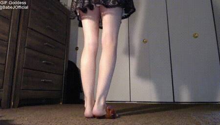 Heel Stomps on Dildo