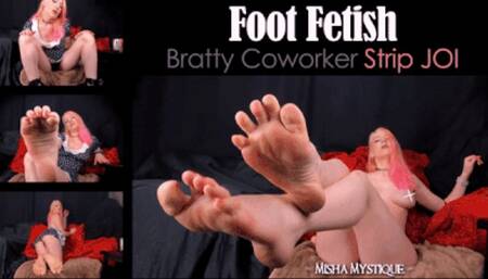 Foot Fetish: Bratty Coworker Strip JOI - mp4