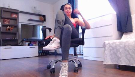 Sneakers, socks and feet teasing
