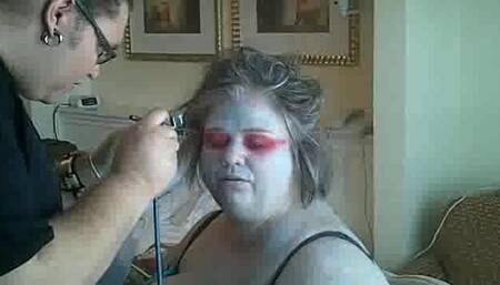 Air Brushing Makeup For ssbbw Model
